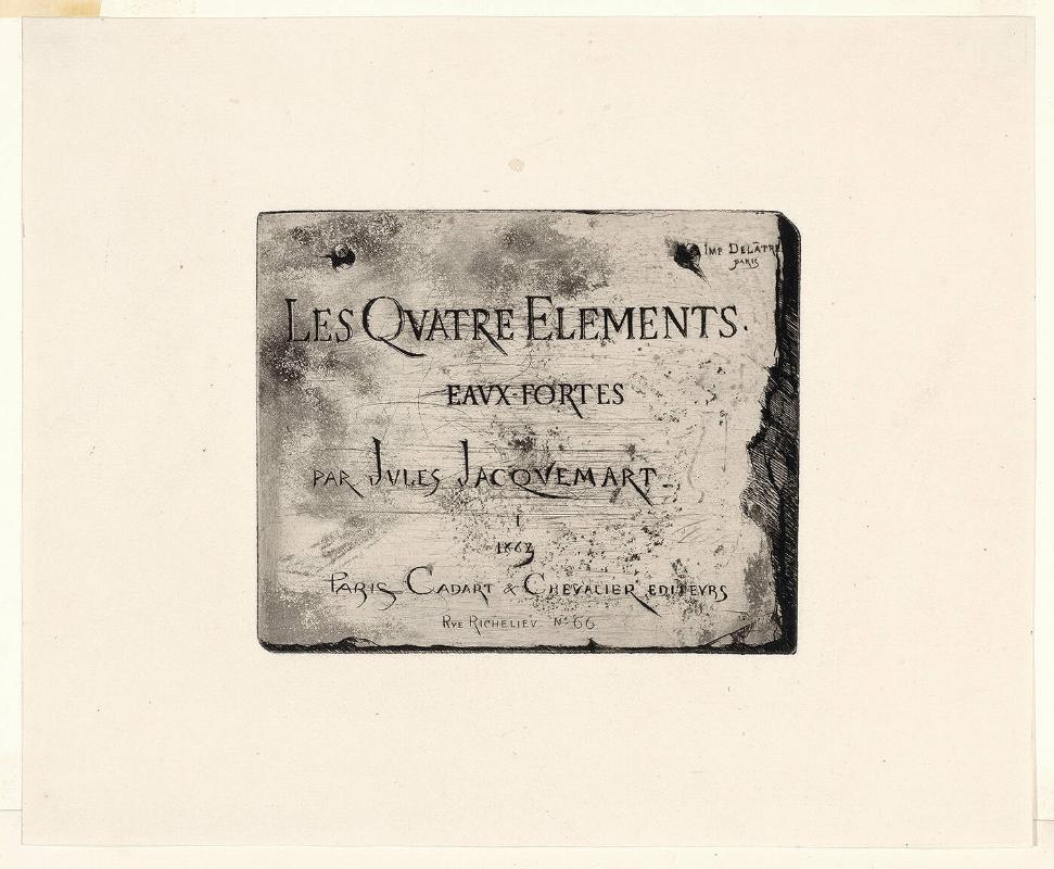 Title Page from Les Quatres Elements