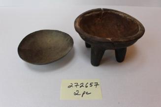 Bowl with metal insert (possibly a ritual bowl)