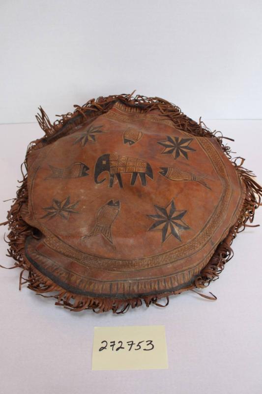 Leather pillow (possibly a bridal pillow)