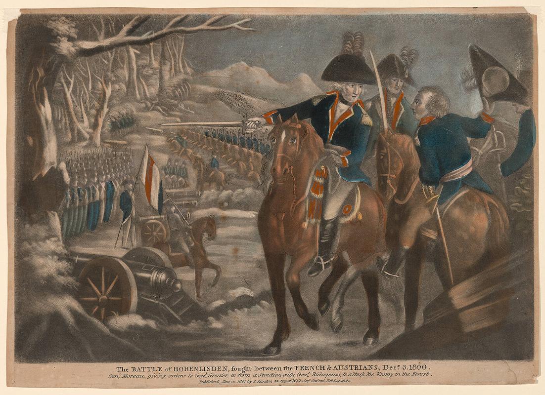 The Battle of Hohenlinden, fought between the French and Austrians, Dec. 3, 1800