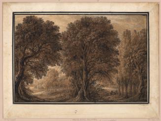 A Wooded Landscape with Herdsmen