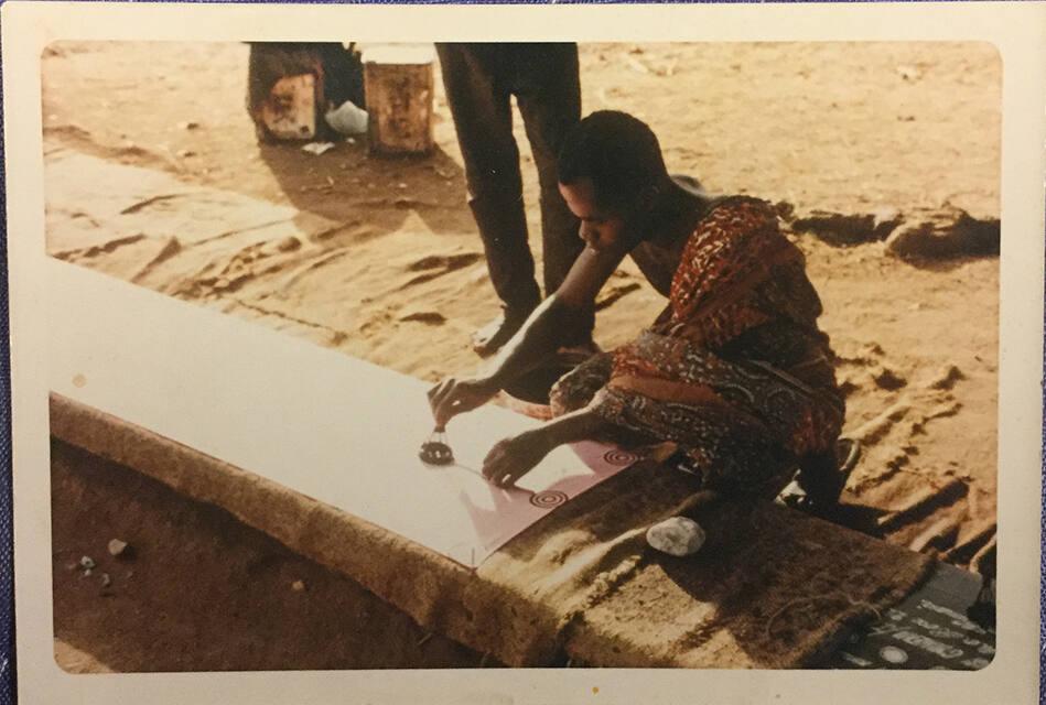 Artist Making Adinkua Cloth, Asante Cultural Group, Ghana