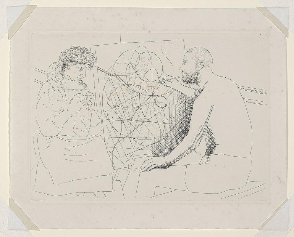 Artist and Model (Illustration for Balzac's "Le Chef d'Oeuvre Inconnu", Paris 1931)