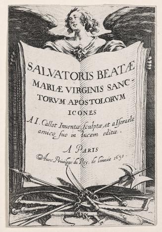 Title Page from Les Grandes apôtres debout, représentant le Saveur, La Bien-Heureuses Marie, et les saints apôtres