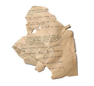Fragment of a typed page