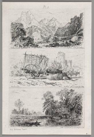 Three landscapes on one plate (Plate 3)