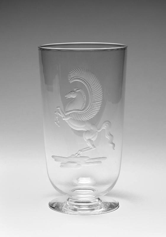Footed Vase with Pegasus