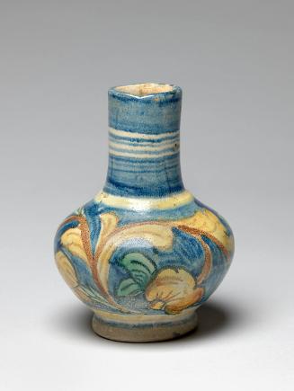 Pot with floral design