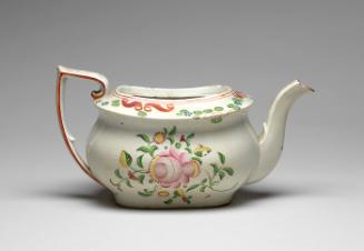 Teapot with rose design