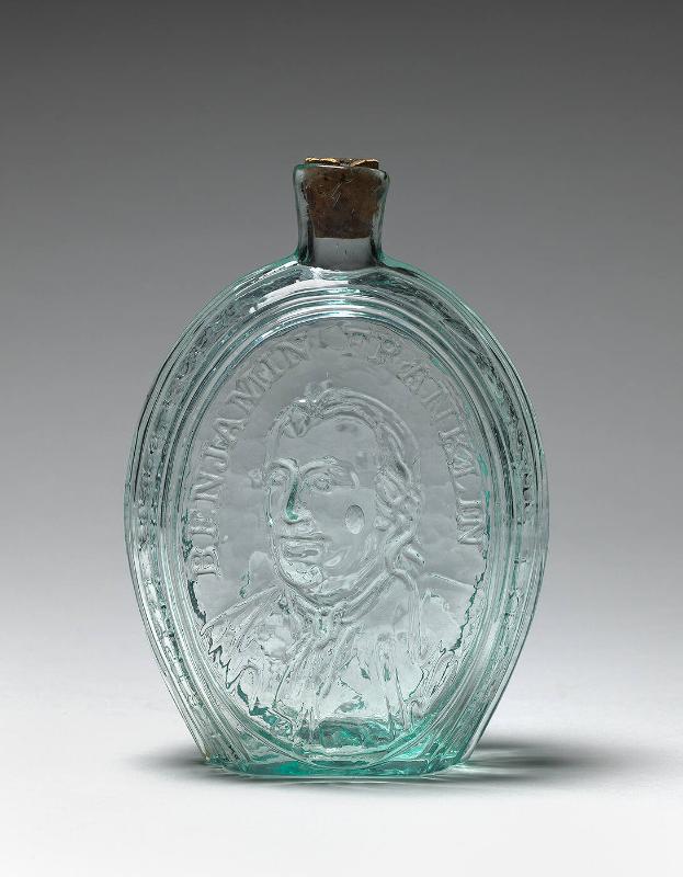 "Benjamin Franklin" Quart Flask