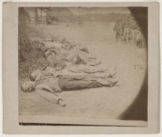 Spotsylvania, Virginia. Confederate dead (Ewell's Corps) laid out for burial near Mrs. Alsop's house, Spotsylvania, May 20, 1864