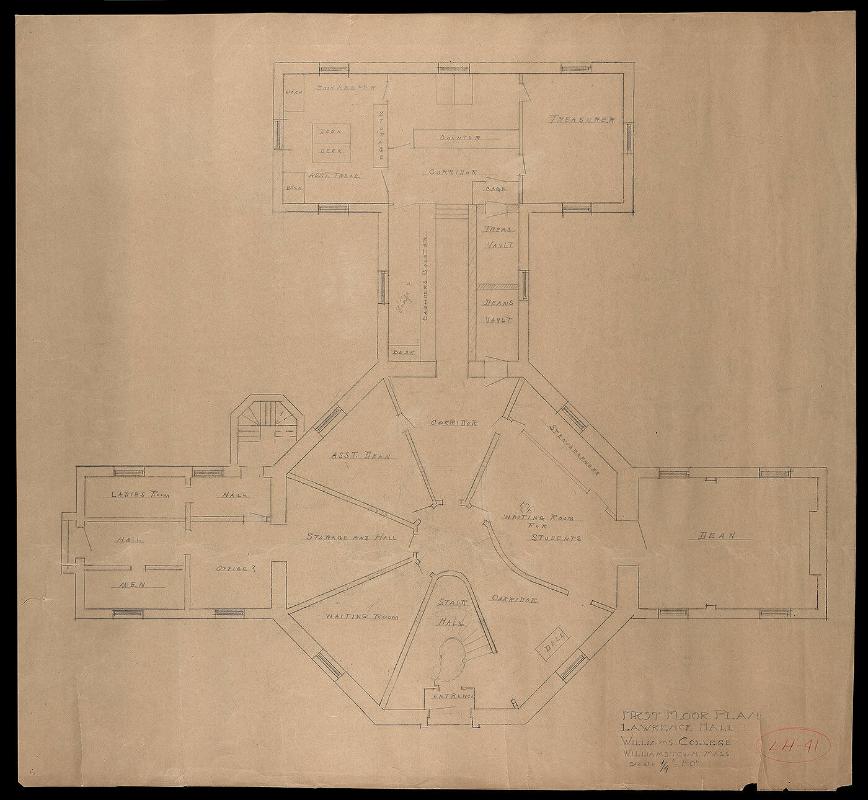 First Floor Plan, Lawrence Hall LH-41