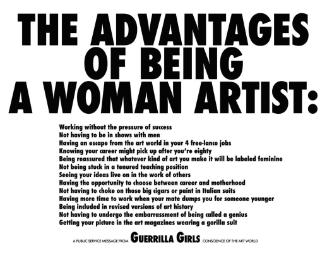 The Advantages of Being a Woman Artist