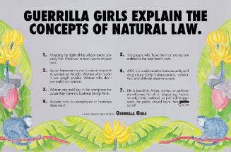 Guerrilla Girls Explain the Concepts of Natural Law