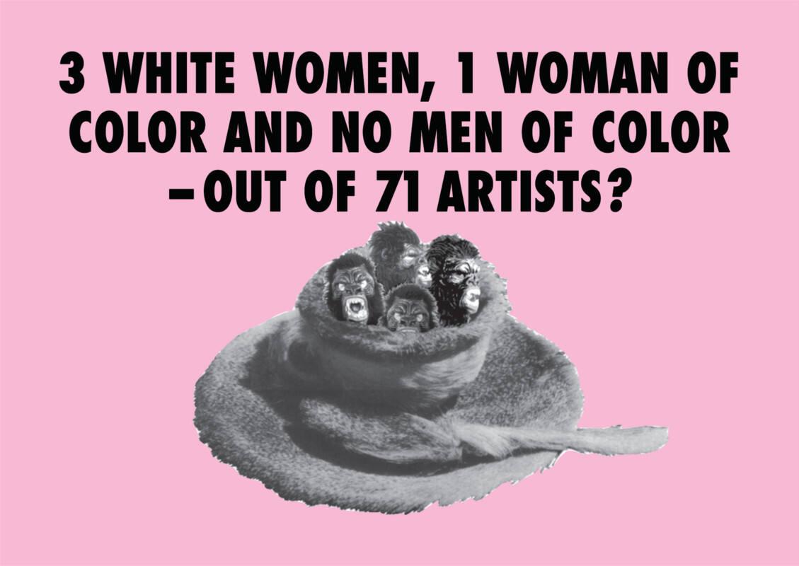 3 White Women, 1 Woman of Color and No Men of Color -- Out of 71 Artists?