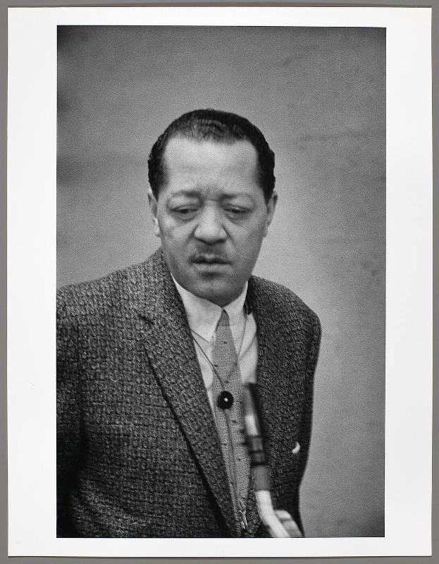 Lester Young, television studio (Sound of Jazz rehearsal), New York City