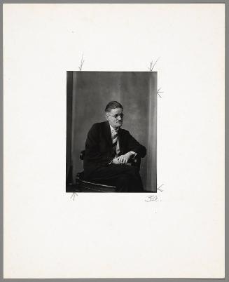Proof print of Portrait of James Joyce