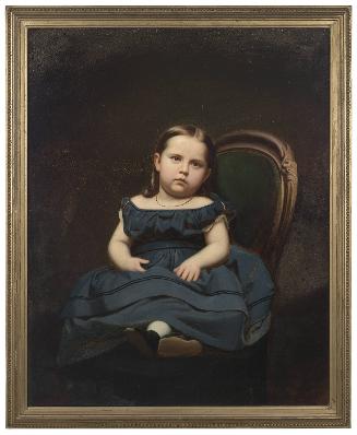 Portrait of girl in blue dress
