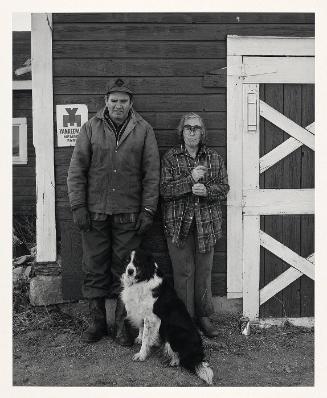 Howard and Freda Rogers with their herd-dog Tippy