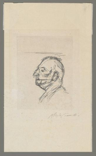 Men's Head in Profile (Self-Portrait)