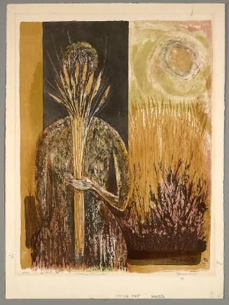 Title unknown: [figure holding wheat]