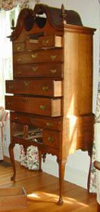 Bonnet-top High Chest of Drawers
