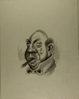 Portrait of man with cigar and bow tie
