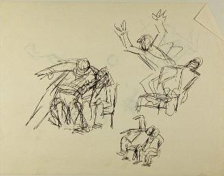 Untitled: Sketch of three figure groups