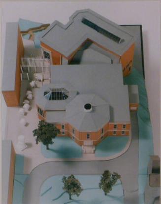 Project Model of Lawrence Hall: after completion of Phase II expansion