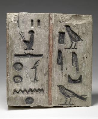 Tablet with hieroglyphics