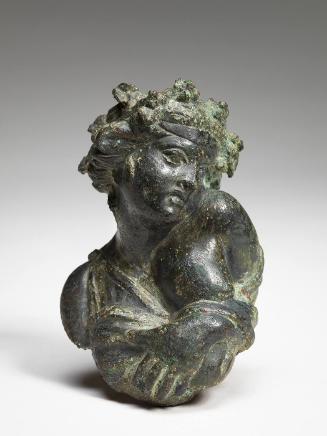 Appliqué bust of a Maenad