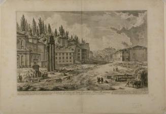 View of the Forum, with the Palatine, the Aventine, S. Maria Liberatrice, and Three Cor. Cols of the Temple of Jupiter Stator Looking Southwest