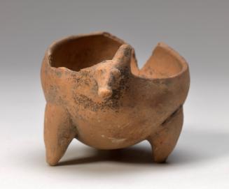 Irregular shaped, tripodal bowl