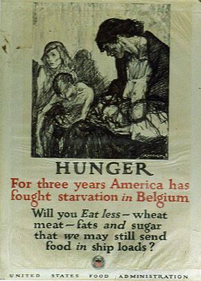 HUNGER, For three years America has fought starvation in Belgium