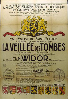 A LA MÉMOIRE DES SOLDATS BELGES MORTS POUR LA PATRIE UNION DE FRANCE POUR LA BELGIQUE...