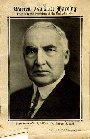 Warren Camaliel Harding, 29th President of the United States