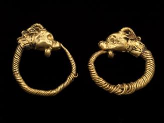 Antelope Head Hoop Earrings