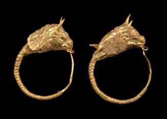 Bull Head Hoop Earrings