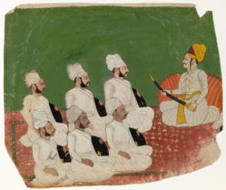 A Nobleman with Six Attendants, in Darbar