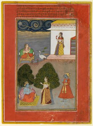 Radha Tells the Swan to Call Krishna (from a "Rasikapriya" series)