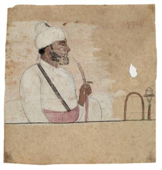 A Nobleman Smoking a Huqqa