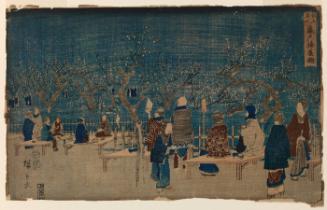 Plum Garden at Kameido (Kameido umeyashiki) (from the series "Famous Places in Edo" (Edo meisho)).