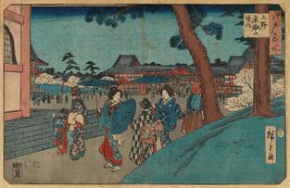Precincts of the Toeizan Temple at Ueno (Ueno Toeizan keidai) (from the series "Famous Places in Edo" (Edo meisho)).