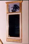 Mirror with reverse painting of an eagle