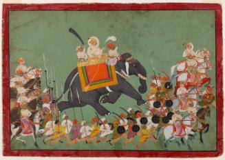 Maharao Ajit Singh of Kota in Procession