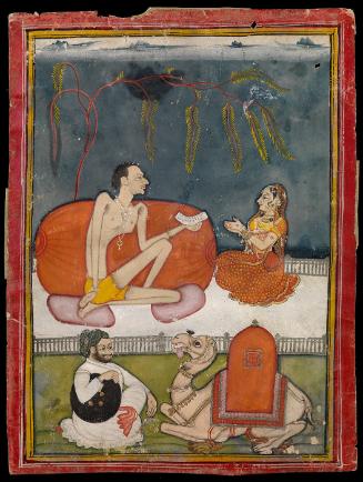Laila and Majnun with a camel and its driver