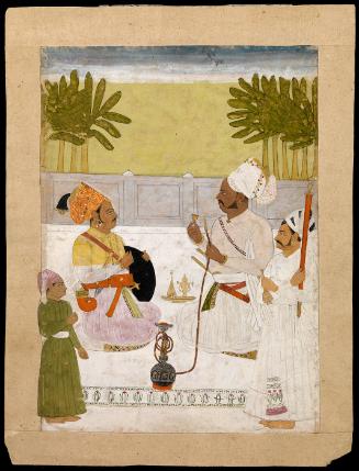 Rajas Urjan and Ratan Singh with attendants
