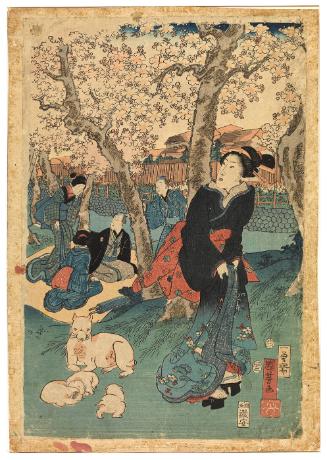 Untitled (Figures in courtyard)