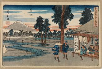 Yoshiwara (from the series "Fifty-three Stations of the Tokaido" (Tokaido gojusan tsugi no uchi))