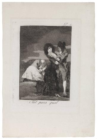 Tal Para Qual (Two of a Kind) (from Los Caprichos), Plate 5